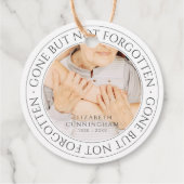 Klassisches klassisches Foto mit elegantem Chic Geschenkanhänger (Rückseite)