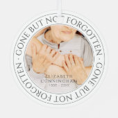 Klassisches klassisches Foto mit elegantem Chic Ornament Aus Metall (Rückseite)