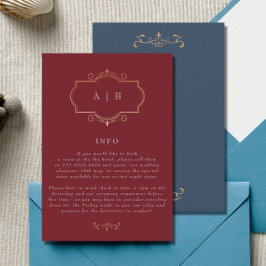 klassisches klassisches Goldmonogramm aus Marinebu Begleitkarte