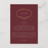 klassisches klassisches Goldmonogramm aus Marinebu Begleitkarte (Vorderseite)