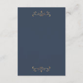 klassisches klassisches Goldmonogramm aus Marinebu RSVP Karte (Rückseite)