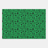 Klassisches Kleeblatt Pattern St. Patrick's Day Se Geschenkpapier Set (Vorderseite 3)