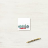 Klassisches Kleine Geschenk "Schneeschlitten" Post-it Klebezettel (Auf Schreibtisch)