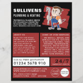 Klassisches Klempner, Klempner, Klempnerwerbung Flyer (Vorne)