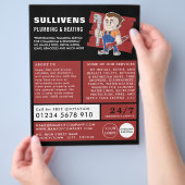 Klassisches Klempner, Klempner, Klempnerwerbung Flyer (Hand)