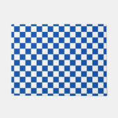 Klassisches Kobaltblau-Karo Fußmatte (Vorderseite)