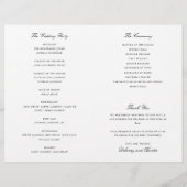 Klassisches Kranz-Hochzeits-Programmheft Flyer (Hinten)