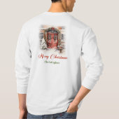 Klassisches Kriegsdesign mit Weihnachtshaus T-Shirt (Rückseite)