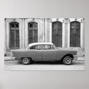 Klassisches kubanisches Auto, ein Poster
