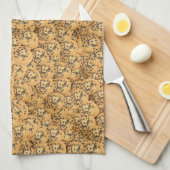 Klassisches Küchenhandtuch mit Schokoladenkeksen-M Geschirrtuch (Viertel Falte)