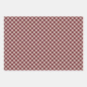 klassisches Kupfer, braun Kariert Geschenkpapier Set (Vorderseite 3)