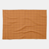 Klassisches Kürbis-Herbst-Gingham-Karo Geschirrtuch (Horizontal)