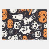 Klassisches Kürbisschnitzerpapier zu Halloween Geschenkpapier Set (Vorderseite 3)
