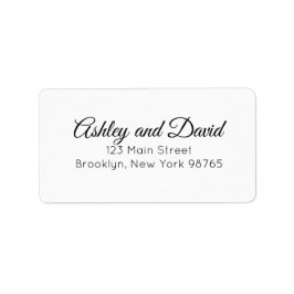 Klassisches Label für Elegante Skriptrückgabeadres Adressaufkleber
