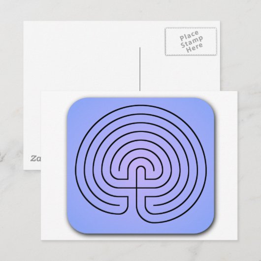 Klassisches Labyrinth Postkarte (Vorne/Hinten)