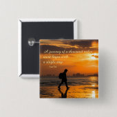 Klassisches Lao Tzu Journey Zitat Button (Vorne & Hinten)