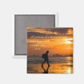 Klassisches Lao Tzu Journey Zitat Magnet (Vorderseite/Rückseite)