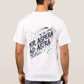 Klassisches lateinisches Zitat T-Shirt – Per Asper (Rückseite)