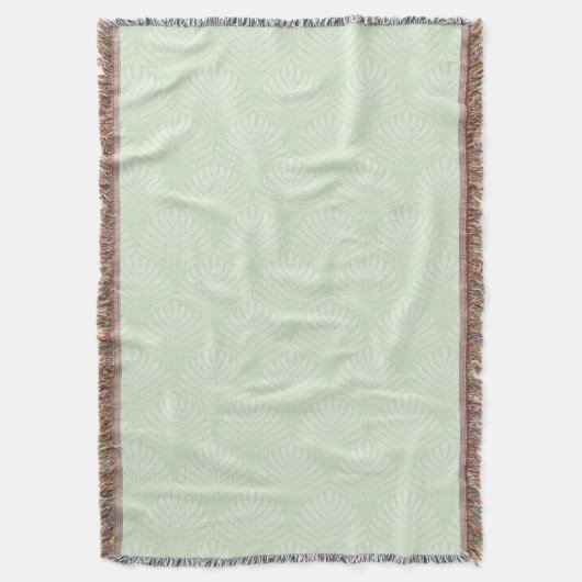 Klassisches Laubmuster im Weiß und im Grün Decke (Vorderseite Vertikal)