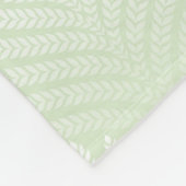 Klassisches Laubmuster im Weiß und im Grün Fleecedecke (Ecke)