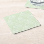 Klassisches Laubmuster im Weiß und im Grün Rechteckiger Pappuntersetzer (angewinkelt)