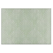 Klassisches Laubmuster im Weiß und im Grün Schneidebrett (Vorderseite)