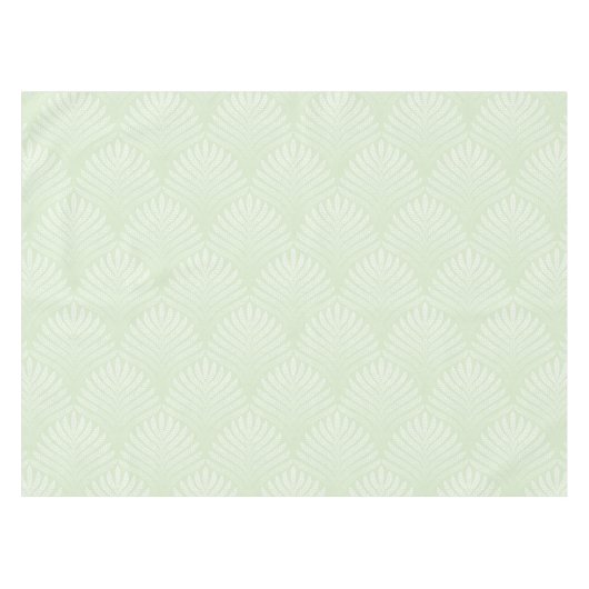 Klassisches Laubmuster im Weiß und im Grün Tischdecke (Vorderseite (Horizontal))