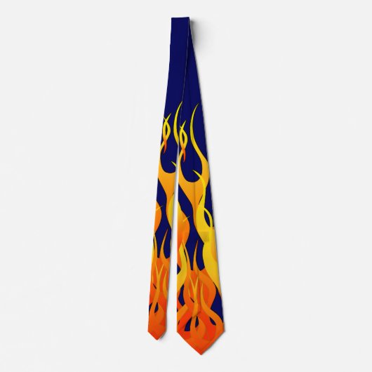 Klassisches laufendes Flammen-Feuer auf Krawatte (Rückseite)