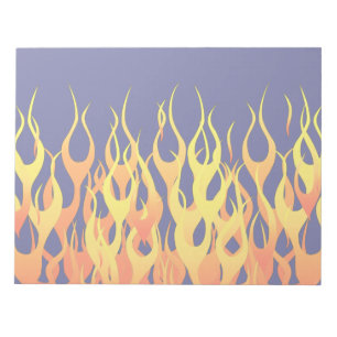 Klassisches laufendes Flammen-Feuer auf Notizblock
