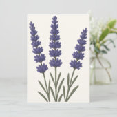 Klassisches Lavendel-Design Feiertagskarte (Stehend Vorderseite)