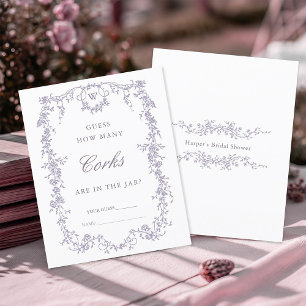 Klassisches Lavendel 'Rate mal wie viele' Braut-Sp