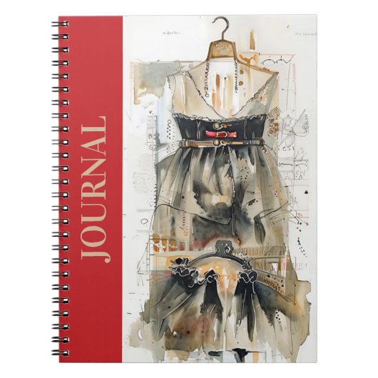 Klassisches LBD Little Black Dress Sketchbook Tage Notizblock (Vorderseite)
