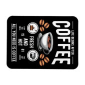 Klassisches Leben beginnt nach dem Kaffee Barista Magnet (Horizontal)