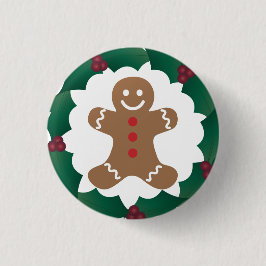 Klassisches Lebkuchen-Mann-Button Button