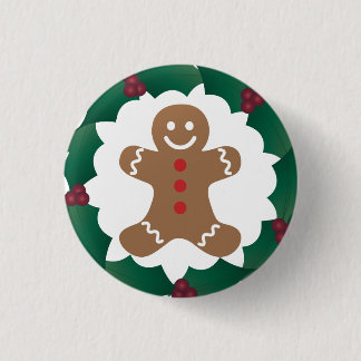 Klassisches Lebkuchen-Mann-Button Button