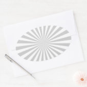 Klassisches Leichtgrau-Spinning-Rad Ovaler Aufkleber (Umschlag)