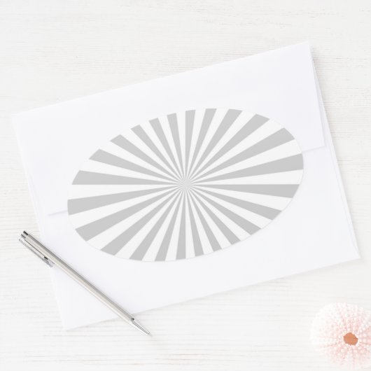 Klassisches Leichtgrau-Spinning-Rad Ovaler Aufkleber (Umschlag)