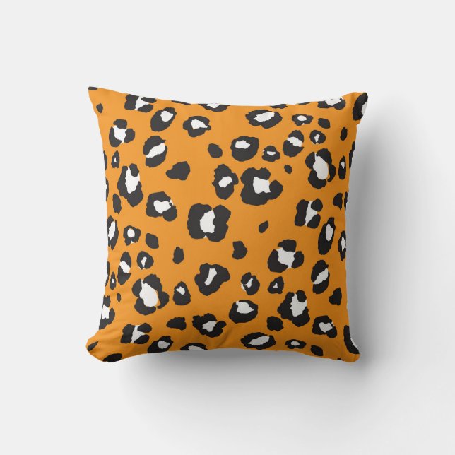 Klassisches Leopard-Druckmuster Kissen (Vorderseite)