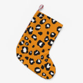 Klassisches Leopard-Druckmuster Kleiner Weihnachtsstrumpf (Vorderansicht (hängend))