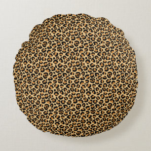 Klassisches Leopard-Serien-Design 6 Rundes Kissen
