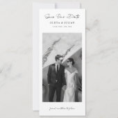 Klassisches Lesezeichen-Foto Save the Date (Vorderseite)