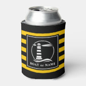 Klassisches Leuchtturmboot oder gelb gestrichener Dosenkühler (Kanne Vorderseite)