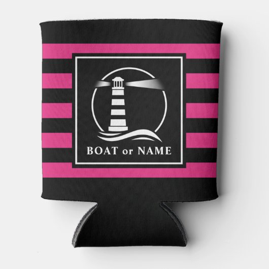 Klassisches Leuchtturmboot oder Name Rosa gestrich Dosenkühler (Vorderseite)