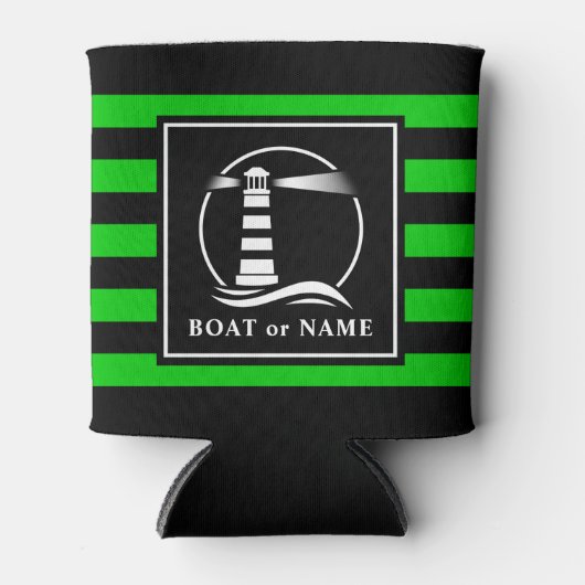 Klassisches Leuchtturmboot oder Navy Limon entpack Dosenkühler (Vorderseite)