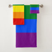 Klassisches LGBTQ-Rainbow-Prilag Badhandtuch Set (Insitu)