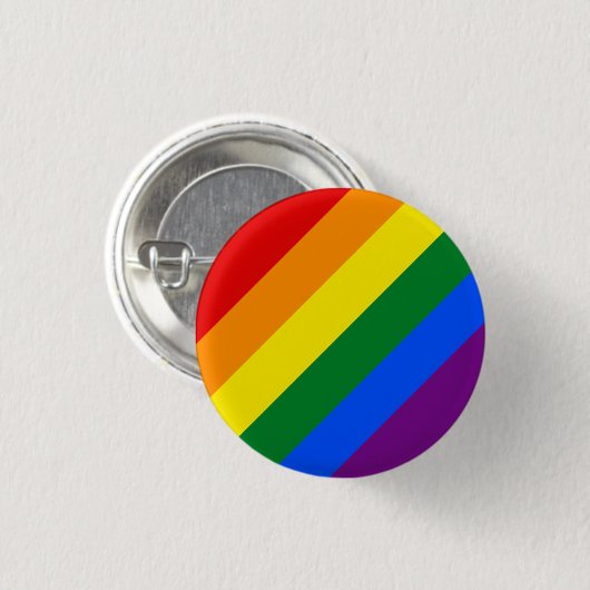 Klassisches LGBTQ-Rainbow-Prilag Button (Vorne & Hinten)