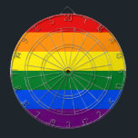 Klassisches LGBTQ-Rainbow-Prilag Dartscheibe<br><div class="desc">Klassisches LGBTQ Pride Dart Board in sieben Farben, um den Spielraum zu beleben. Die kräftigen Regenbogenfarben der Stolzflagge auf diesem Dartboard sorgen für ein unvergessliches Stück in Gay Games Nacht mit Freunden oder Familie.</div>