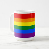 Klassisches LGBTQ-Rainbow-Prilag Kaffeetasse (Vorderseite Links)