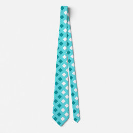 Klassisches Licht Türkis Kariert Unisex Neck Tie Krawatte