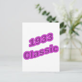 Klassisches Lila 1933 Postkarte (Stehend Vorderseite)